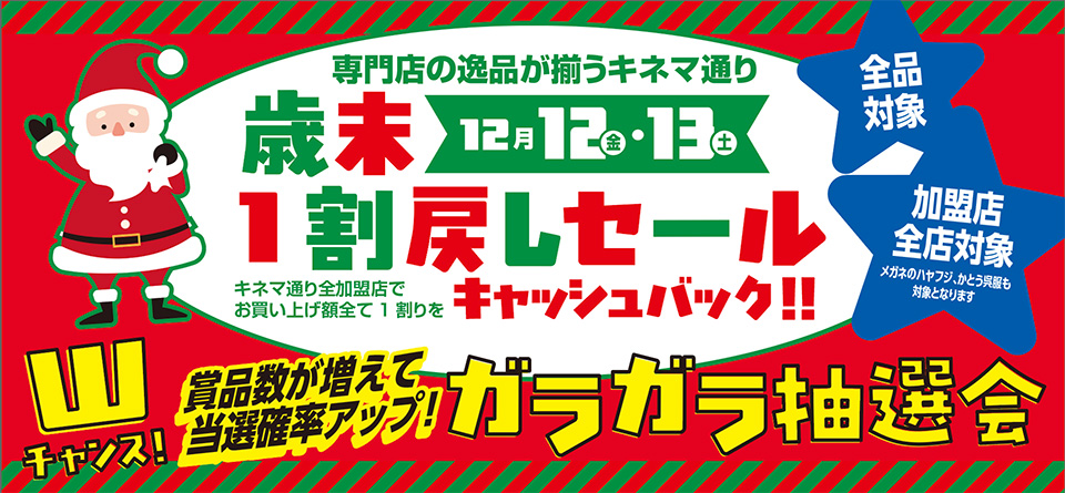1割戻しガラガラ抽選会2025！